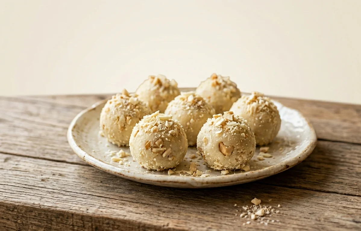 White Choco Cashew Laddu view 1